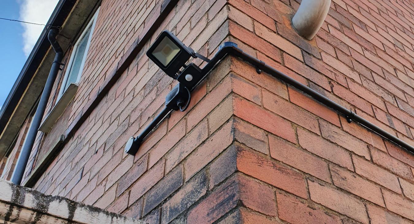Security lighting installtaion in Telford