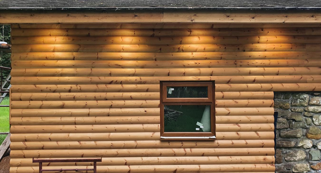 Lighting installed on garden building in Telford